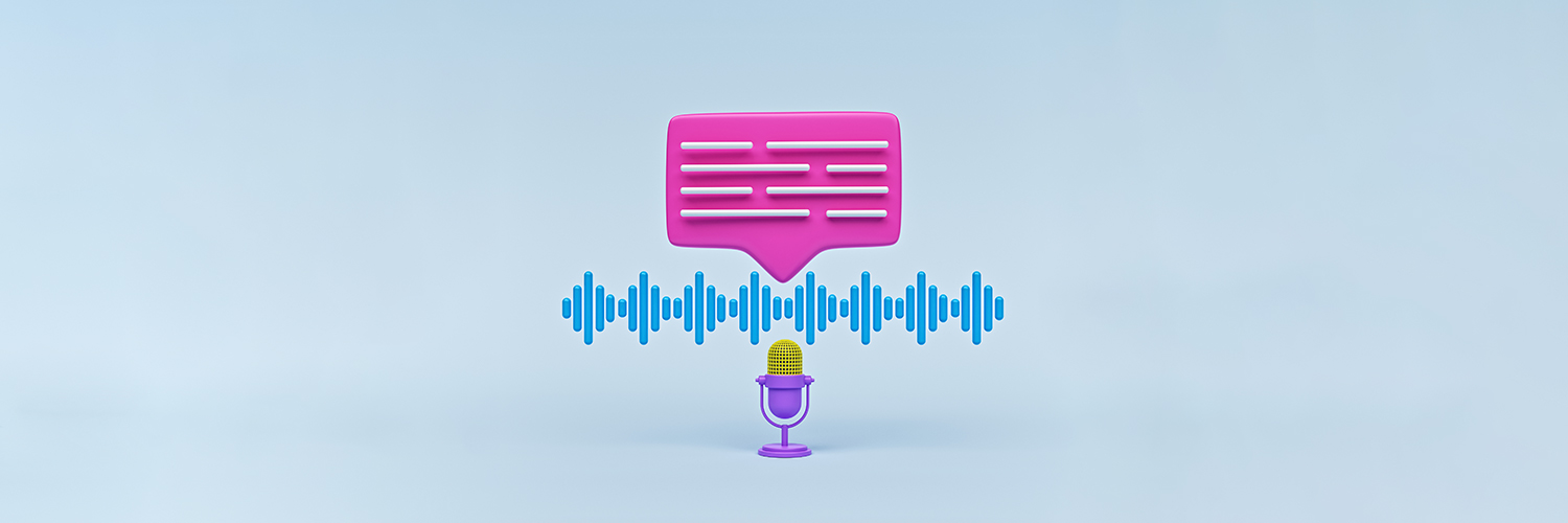 Microphone and soundwave graphics
