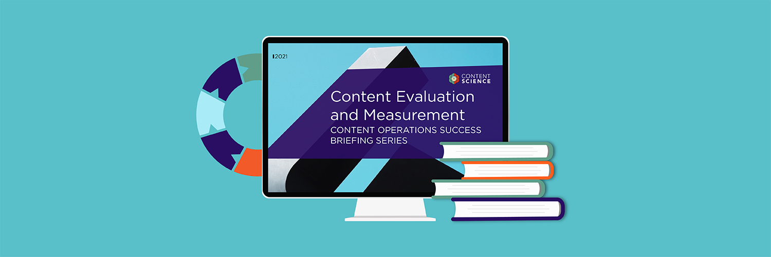 Content Measurement and Evaluation Briefing report cover on a computer screen